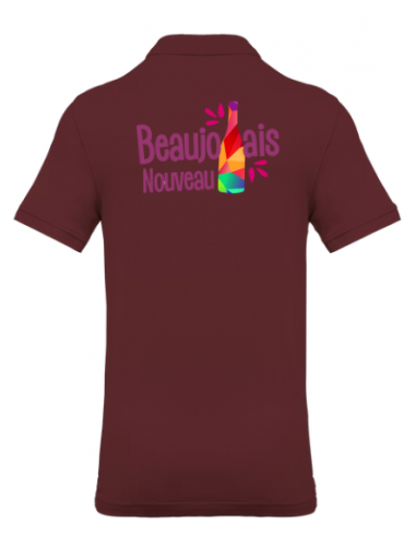 Polo wine Beaujolais nouveau homme : textile beaujolais nouveau Polo wine Beaujolais nouveau homme : textile beaujolais nouveau
