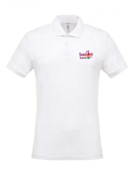 Polo blanc Beaujolais nouveau homme : textile beaujolais nouveau