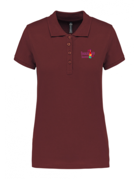 Polo wine Beaujolais nouveau femme : textile beaujolais nouveau