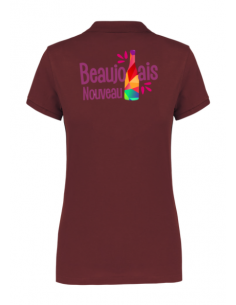 Polo wine Beaujolais nouveau femme : textile beaujolais nouveau 2