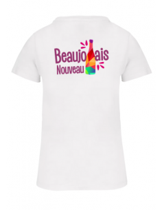 T-shirt blanc Beaujolais nouveau femme : textile beaujolais nouveau 2