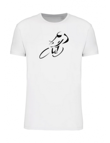 T-shirt blanc course cycliste homme : textile course cycliste et Tour de France T-shirt blanc course cycliste homme : textile course cycliste et Tour de France