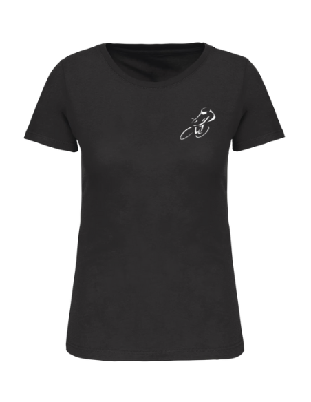 T-shirt noir course cycliste femme : textile course cycliste et Tour de France