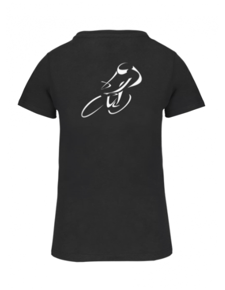 T-shirt noir course cycliste femme : textile course cycliste et Tour de France