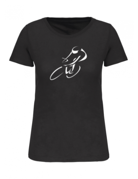 T-shirt noir course cycliste femme : textile course cycliste et Tour de France