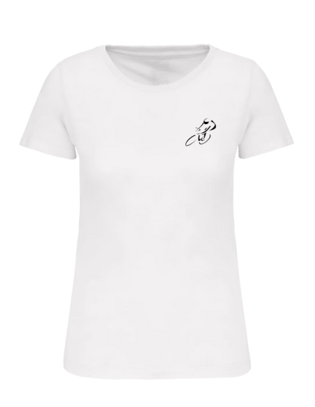 T-shirt blanc course cycliste femme : textile course cycliste et Tour de France