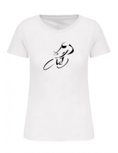 T-shirt blanc course cycliste femme : textile course cycliste et Tour de France T-shirt blanc course cycliste femme : textile course cycliste et Tour de France