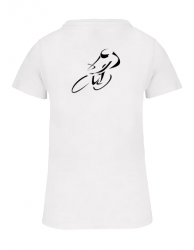T-shirt blanc course cycliste femme : textile course cycliste et Tour de France T-shirt blanc course cycliste femme : textile course cycliste et Tour de France