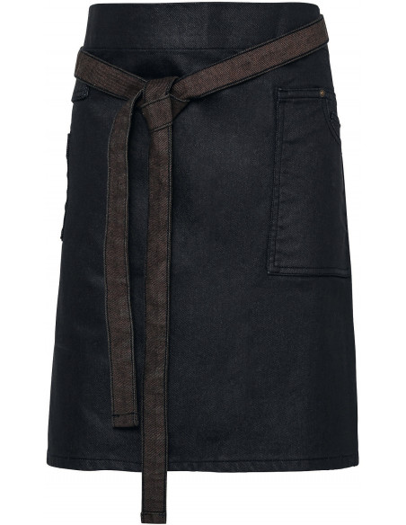 tablier indigo brown denim