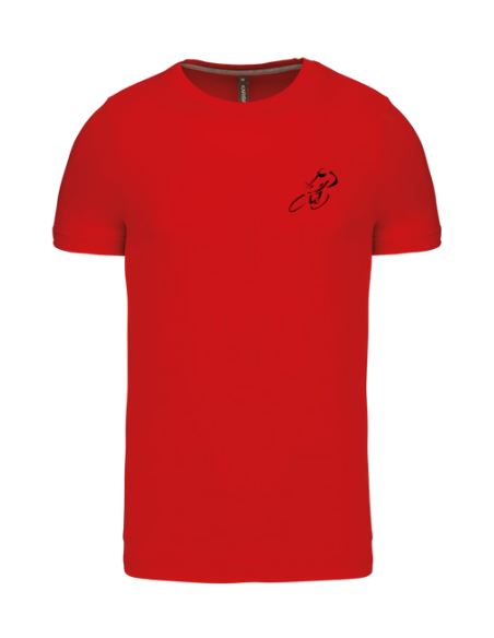 T-shirt rouge course cycliste homme : textile course cycliste et Tour de France