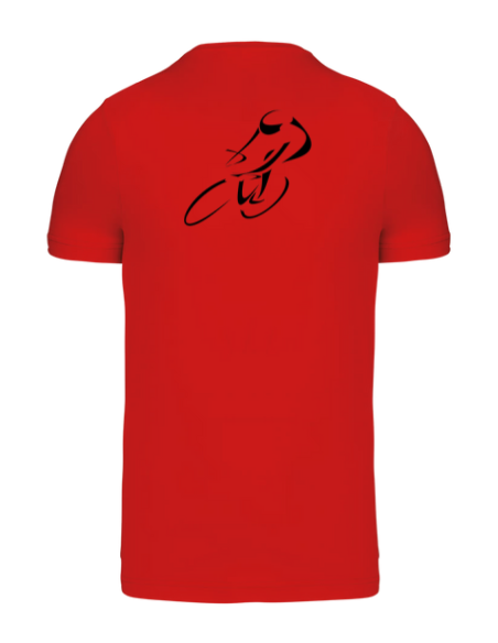 T-shirt rouge course cycliste homme : textile course cycliste et Tour de France