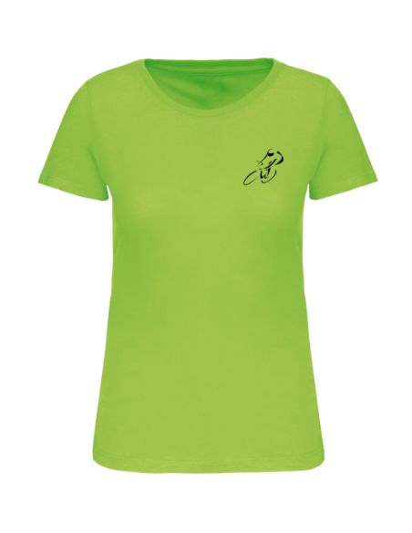 T-shirt vert course cycliste femme : textile course cycliste et Tour de France