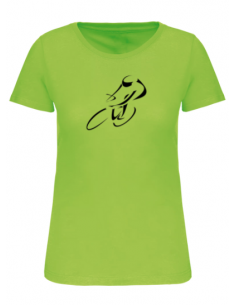 T-shirt vert course cycliste femme : textile course cycliste et Tour de France 2