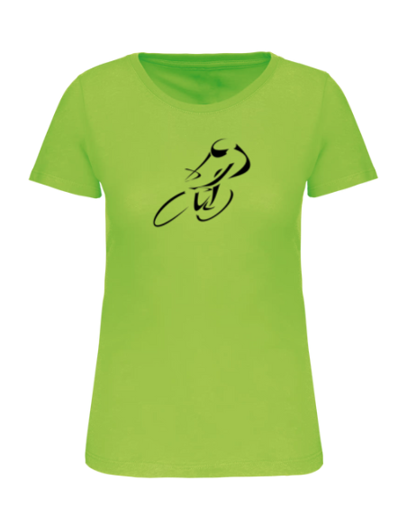 T-shirt vert course cycliste femme : textile course cycliste et Tour de France