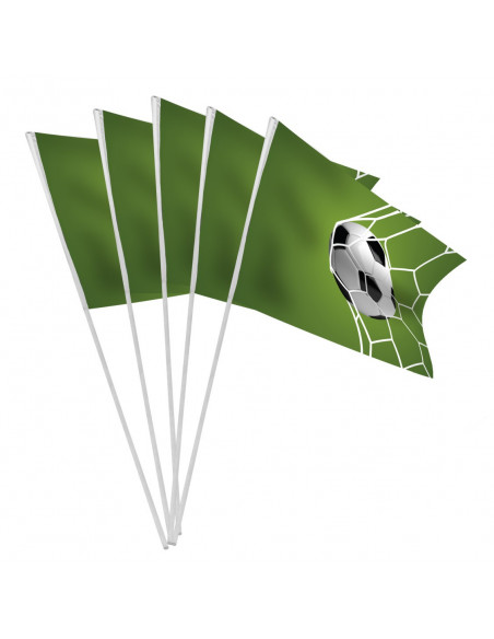 Lot de 10 drapeaux de football en papier