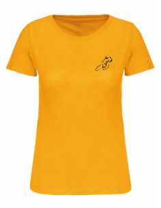 T-shirt jaune course cycliste femme : textile course cycliste et Tour de France