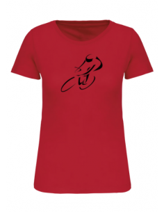 T-shirt rouge course cycliste femme : textile course cycliste et Tour de France 2