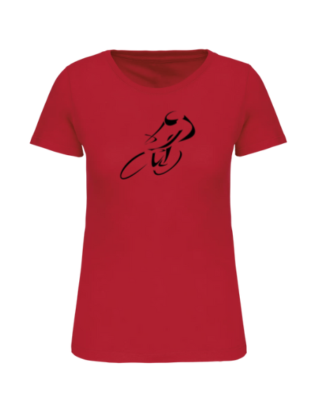 T-shirt rouge course cycliste femme : textile course cycliste et Tour de France