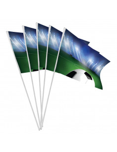 Lot de 10 drapeaux de football en papier 2