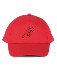 Casquette rouge course cycliste brodée : textile Tour de France