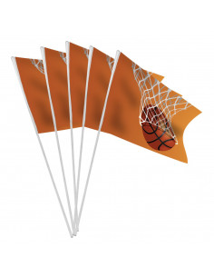 Sachet de 10 drapeaux basket en papier