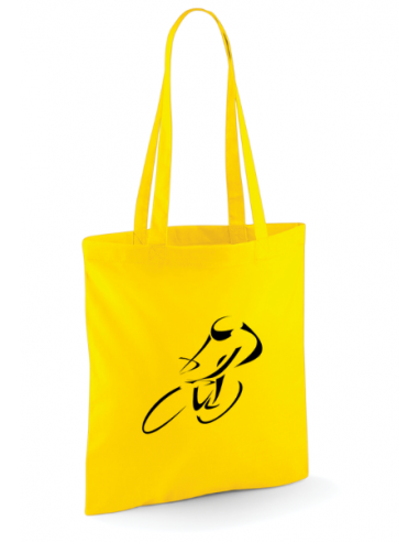 Sac tote bag jaune imprimé course cycliste : textile et accessoires Tour de France