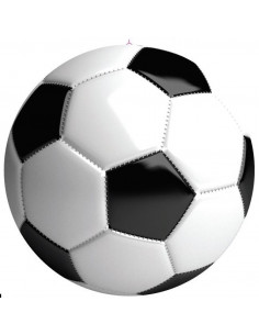 Lot de 4 décorations en football en carton recto verso 2