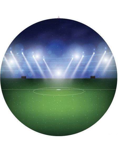 Lot de 4 décorations en football en carton recto verso