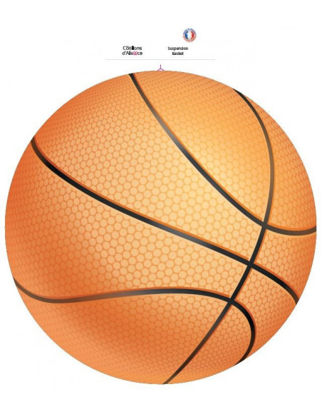Lots de 4 décorations ballons de basket en carton