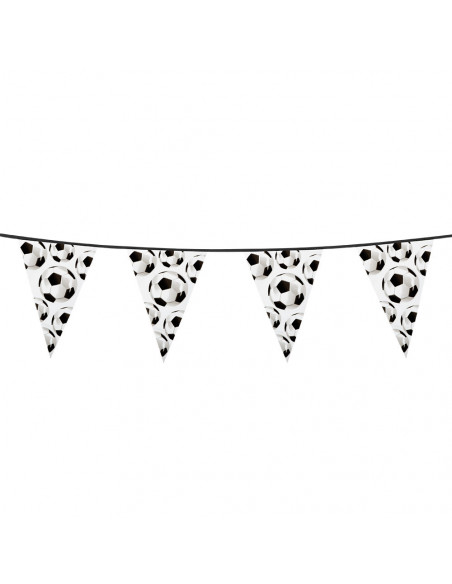 Guirlande fanions football en plastique de 6 mètres de longueur