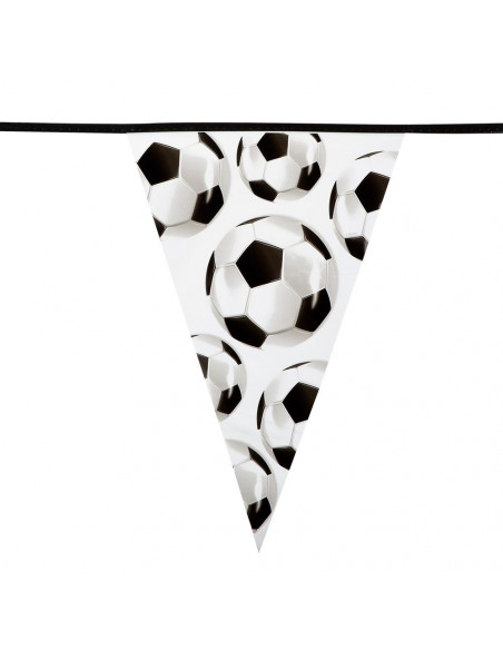 Guirlande fanions football en plastique de 6 mètres de longueur
