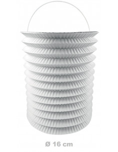 Lampion blanc cylindrique de 16 cm de diamètre