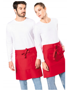 Tablier en coton mi-long personnalisable : textile professionnel