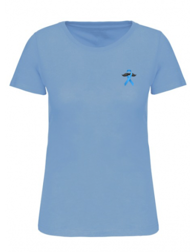 T-shirt bleu ciel Novembre bleu femme : textile novembre bleu