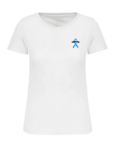 T-shirt blanc Novembre bleu femme : textile novembre bleu