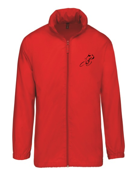 Coupe-vent rouge course cycliste homme : textile course cycliste et Tour de France