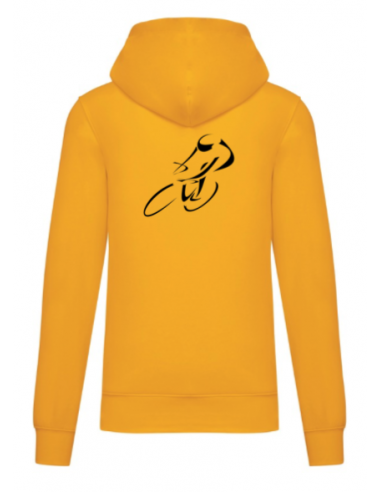 Sweat-shirt à capuche jaune course cycliste homme : textile course cycliste et Tour de France Sweat-shirt à capuche jaune course cycliste homme : textile course cycliste et Tour de France