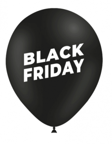 Sachet de 8 ballons noir BLACK FRIDAY : Black Friday