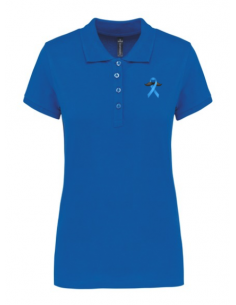 Polo bleu royal Novembre bleu femme : textile novembre bleu