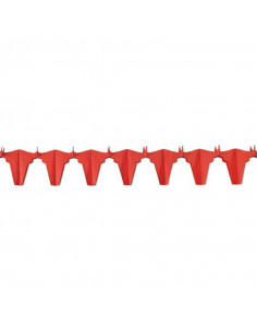 Guirlande taureau rouge en papier ignifugé de 4,50 mètres
