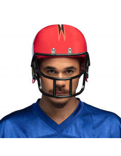 Casque de football américain rouge : soirée à thème USA