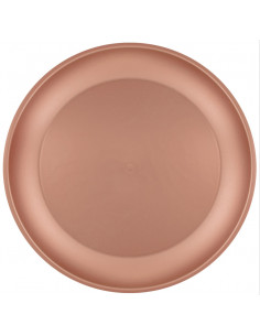 Assiette ronde réutilisable rose gold : vaisselle réutilisable