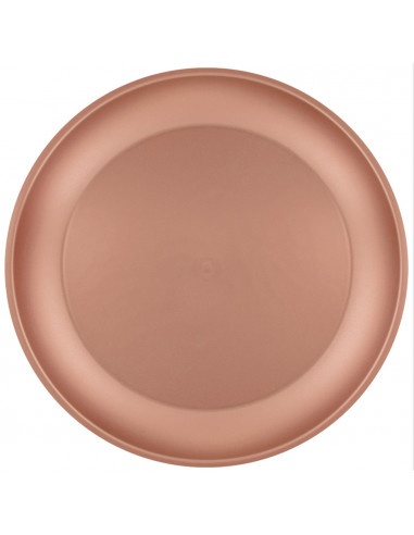 Assiette ronde réutilisable rose gold : vaisselle réutilisable