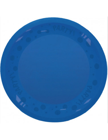 Assiette ronde réutilisable bleu : Vaisselle réutilisable