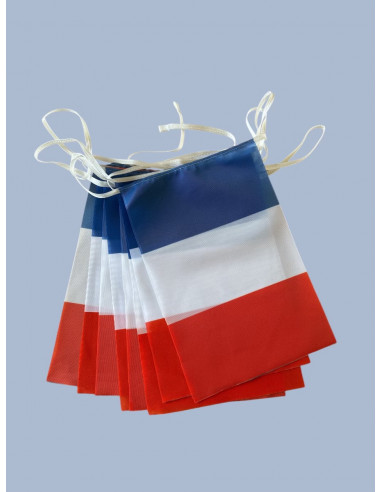 Guirlande drapeau France en tissu : fabrication française