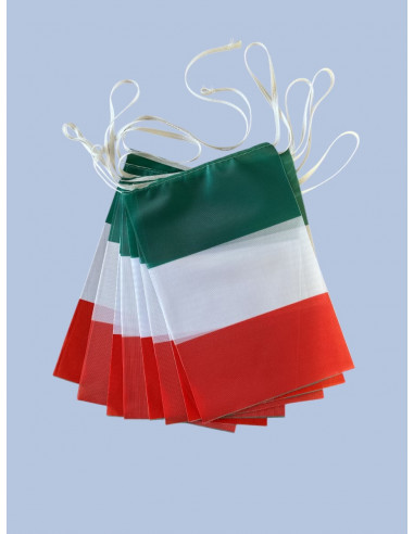 Guirlande drapeau Italie en tissu : fabrication française