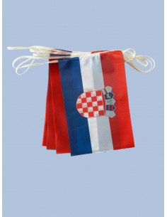 Guirlande drapeau Croatie en tissu : fabrication française