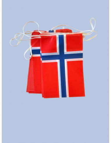 Guirlande drapeau Norvège en tissu  : fabrication française