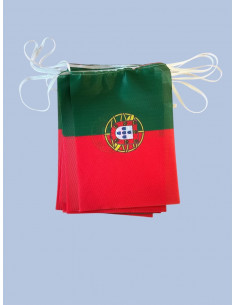 Guirlande drapeau Portugal en tissu : fabrication française