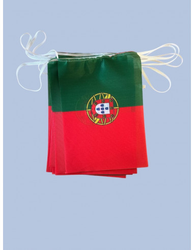 Guirlande drapeau Portugal en tissu : fabrication française